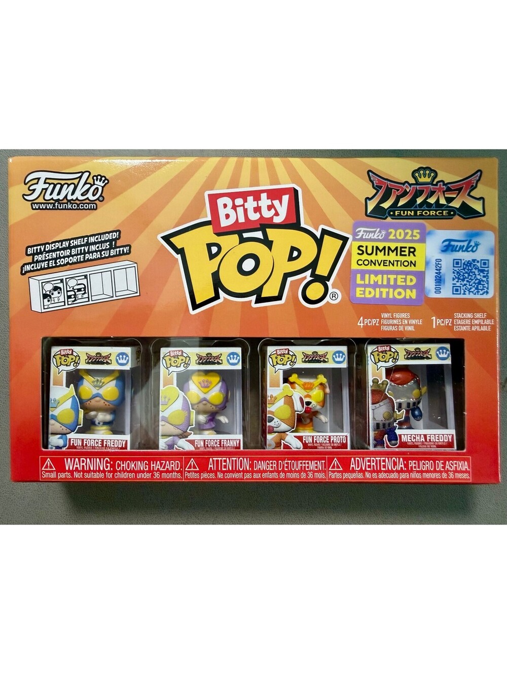 Funko Bitty Pop Fun Force 4 Pack SDCC 2025 Exclusive Freddy Franny Proto Mecha